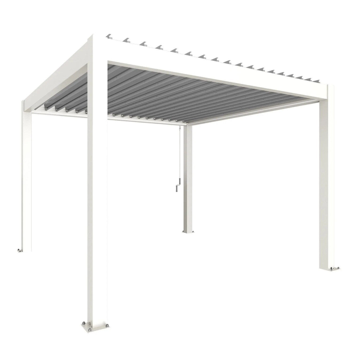 Biohort Pergola 3,5 m x 3,5 m Silber-Metallic