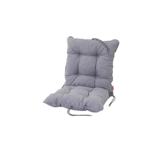 Siena Garden Sitzkissen Askella, 88x42x6 cm, grau, mit Bindebändern für Stühle und Bänke.