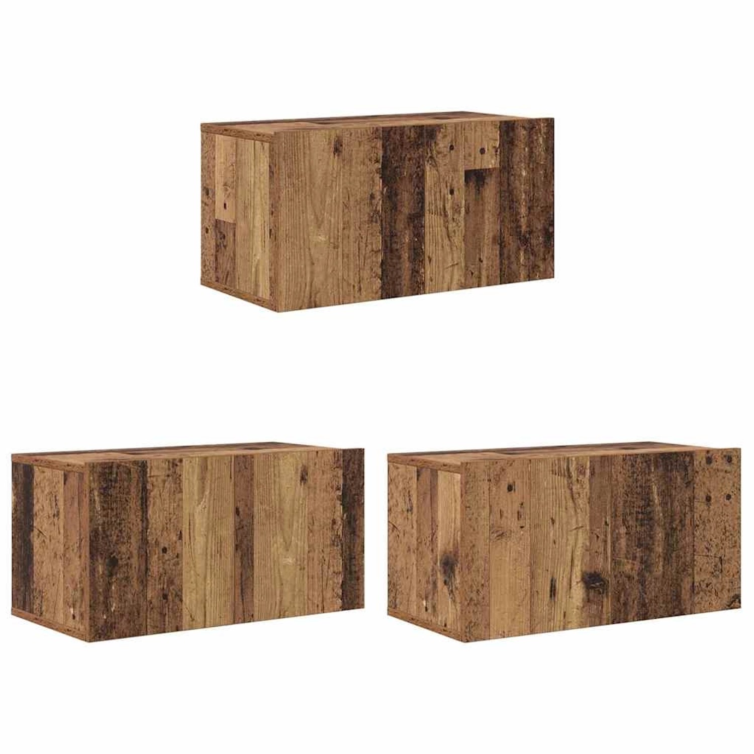 vidaXL TV-Schrank 3 Stk Braun 60 x 30 x 30 cm Holzwerkstoff 875166 günstig online kaufen