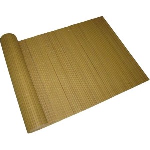 DELUKE Sichtschutzmatte ELMA PVC 90x1000cm Hellbraun Kunststoff Balkon Sichtschutz Wetterfest Balkon-Windschutz