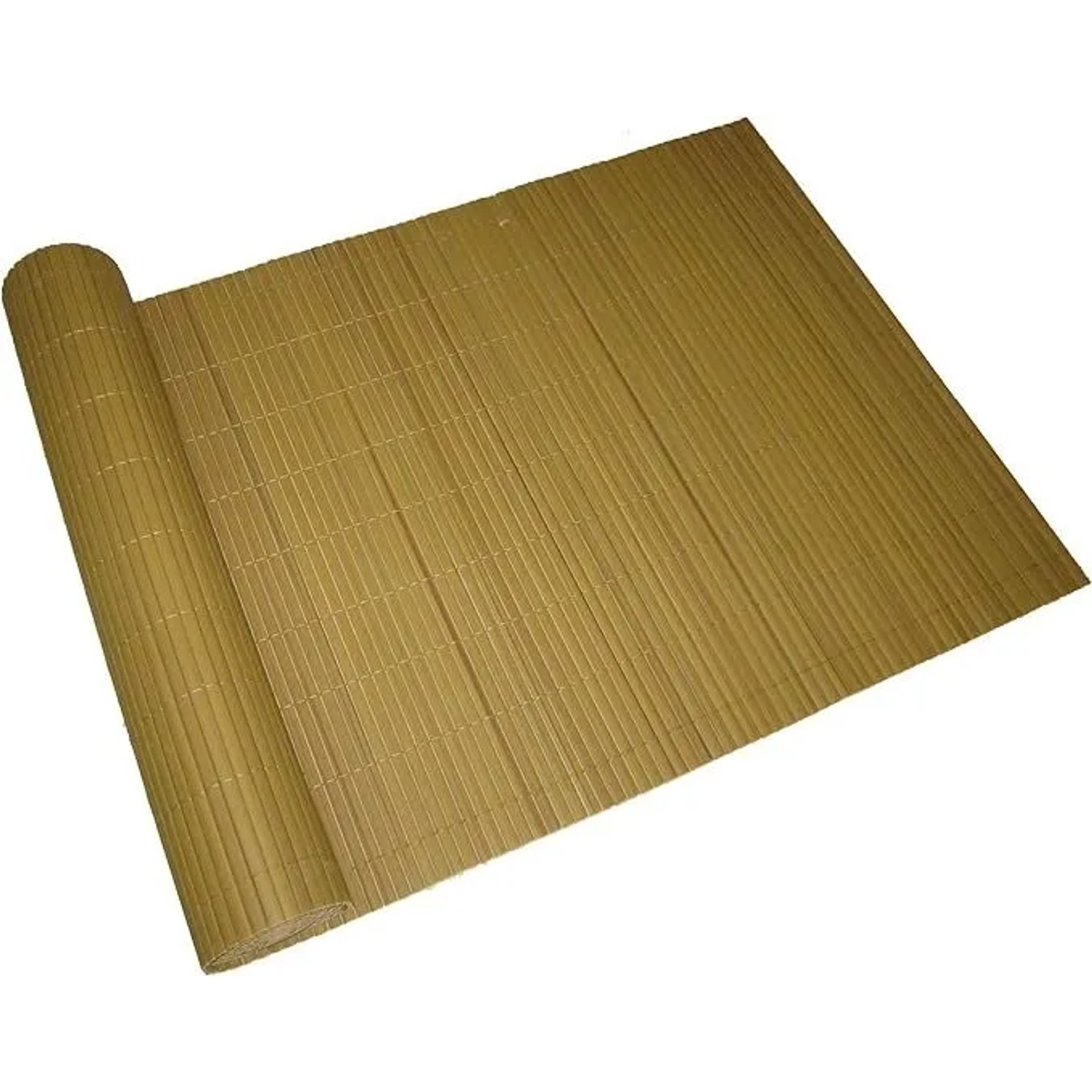 DELUKE Sichtschutzmatte ELMA PVC 90x1000cm Hellbraun Kunststoff Balkon Sichtschutz Wetterfest Balkon-Windschutz