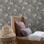 ESTAhome Vliestapete Einhörner graublau im Kinderzimmer, 50x900cm.