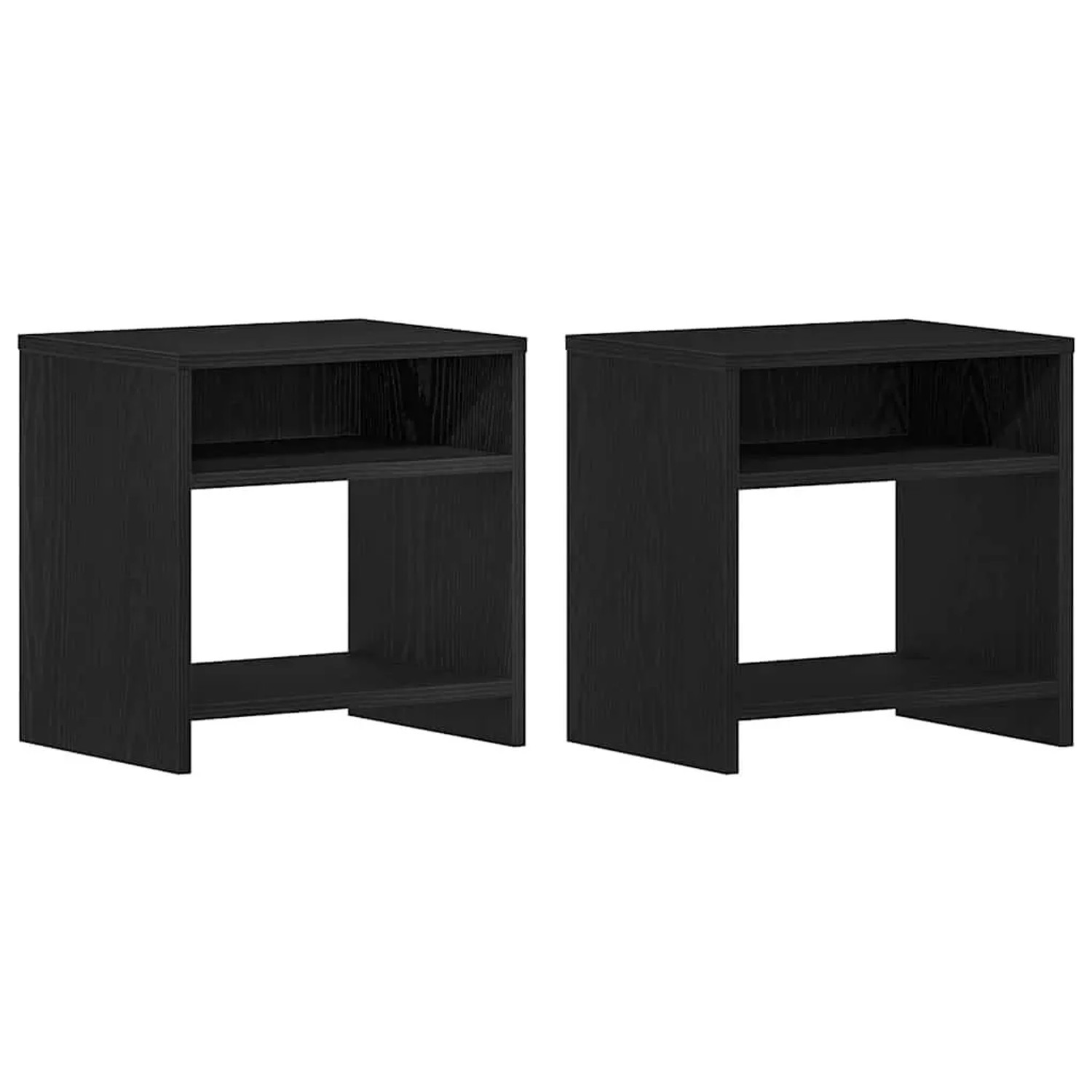 vidaXL Nachttische 2Stk Schwarz Eichen-Optik 40x30x40cm Holzwerkstoff 86236 günstig online kaufen