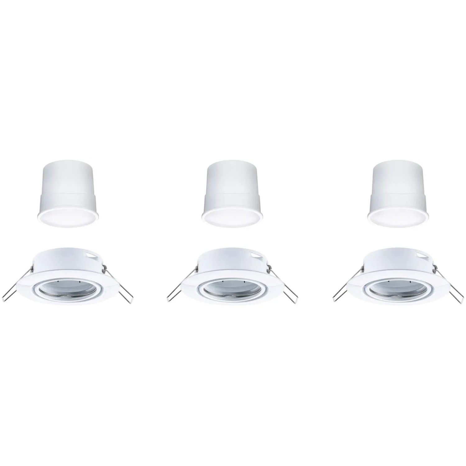 Paulmann Urail LED Einbaustrahler Set, Smart Home Zigbee, rund, 90mm, RGBW, 3er-Set.