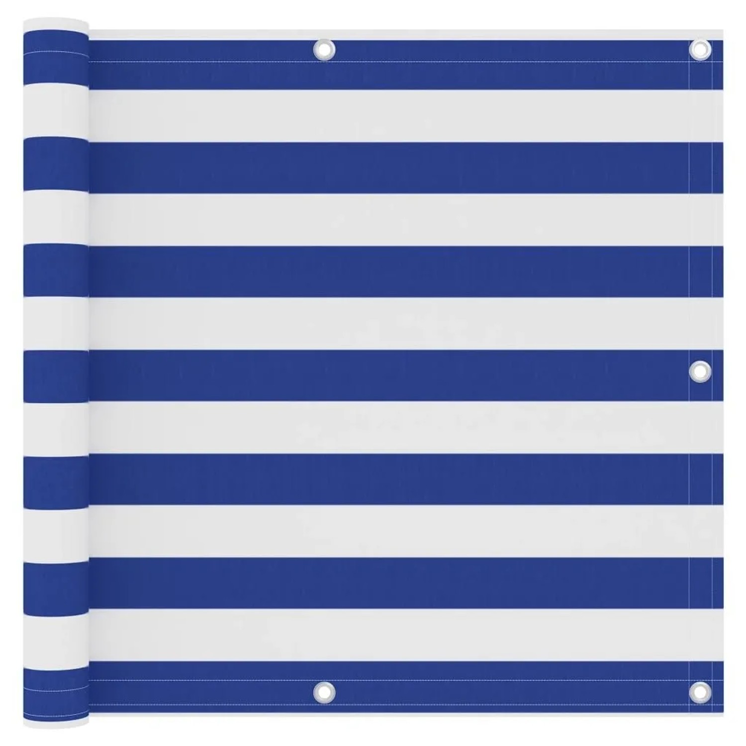 vidaXL Balkon-Sichtschutz Weiß und Blau 90x300 cm Oxford-Gewebe 134916