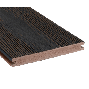 GartenLand WPC Terrassendiele Nova, kaffeebraun-multicolor mit geprägter Holzstruktur.