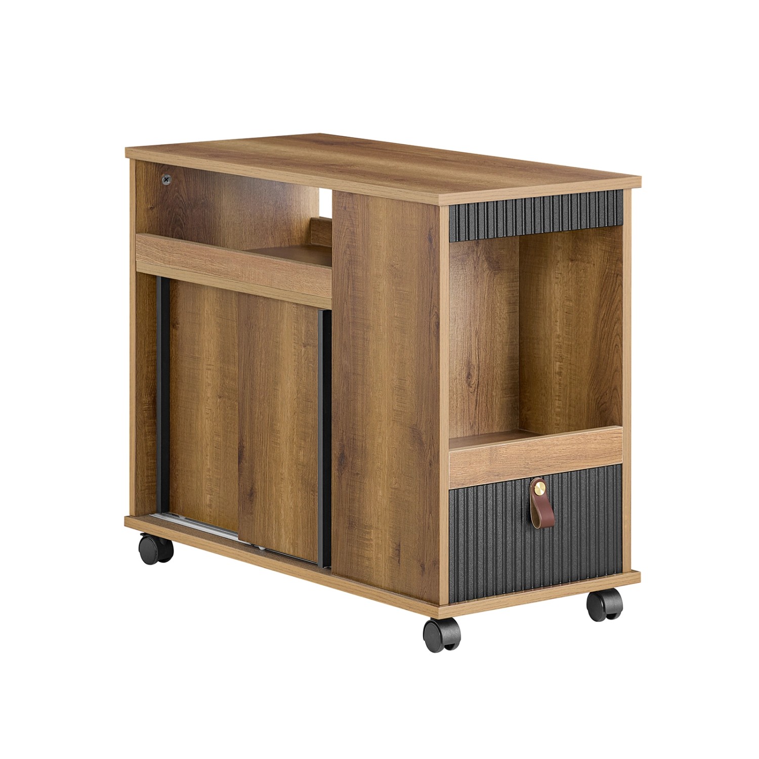 SoBuy Druckertisch mit Rollen Aktenschrank Beistelltisch mit Schublade FBT1 günstig online kaufen