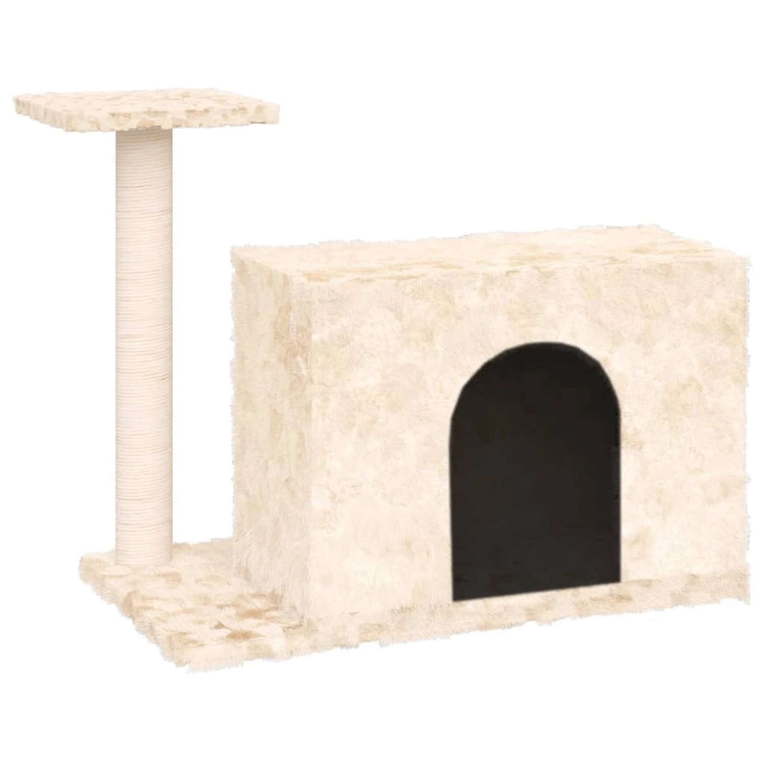 vidaXL Kratzbaum mit Sisal-Kratzsäule Creme 51 cm