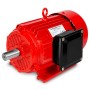 Roter EBERTH Elektromotor 400V, 3kW, 3-Phasen Drehstrommotor für Werkzeugmaschinen und mehr.