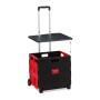 Relaxdays Einkaufstrolley ABS Aluminium Rot Klappbar 99 cm x 45,5 cm x 37,5 cm 3 kg