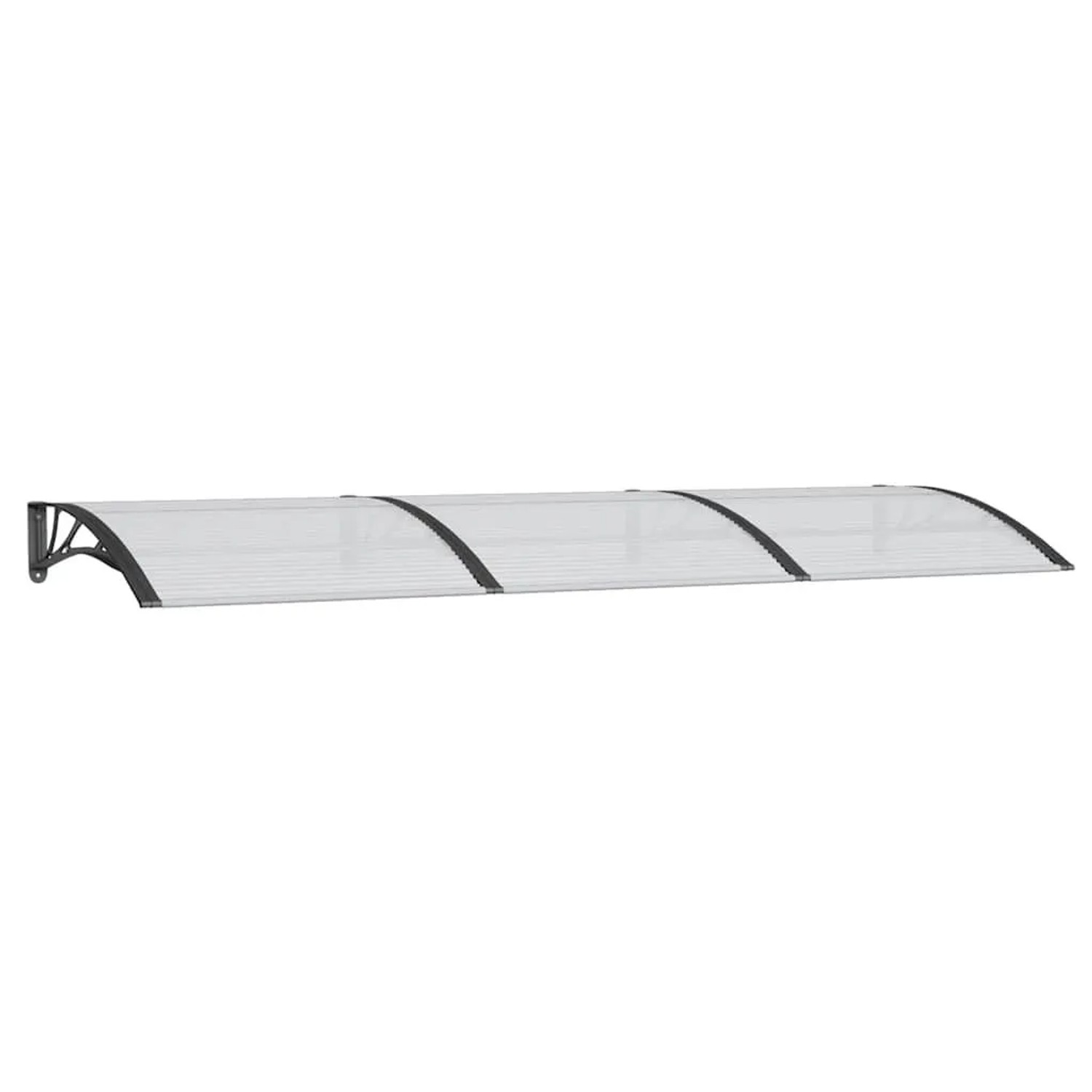 vidaXL Türvordach Schwarz 300x100 cm Polycarbonat 153569