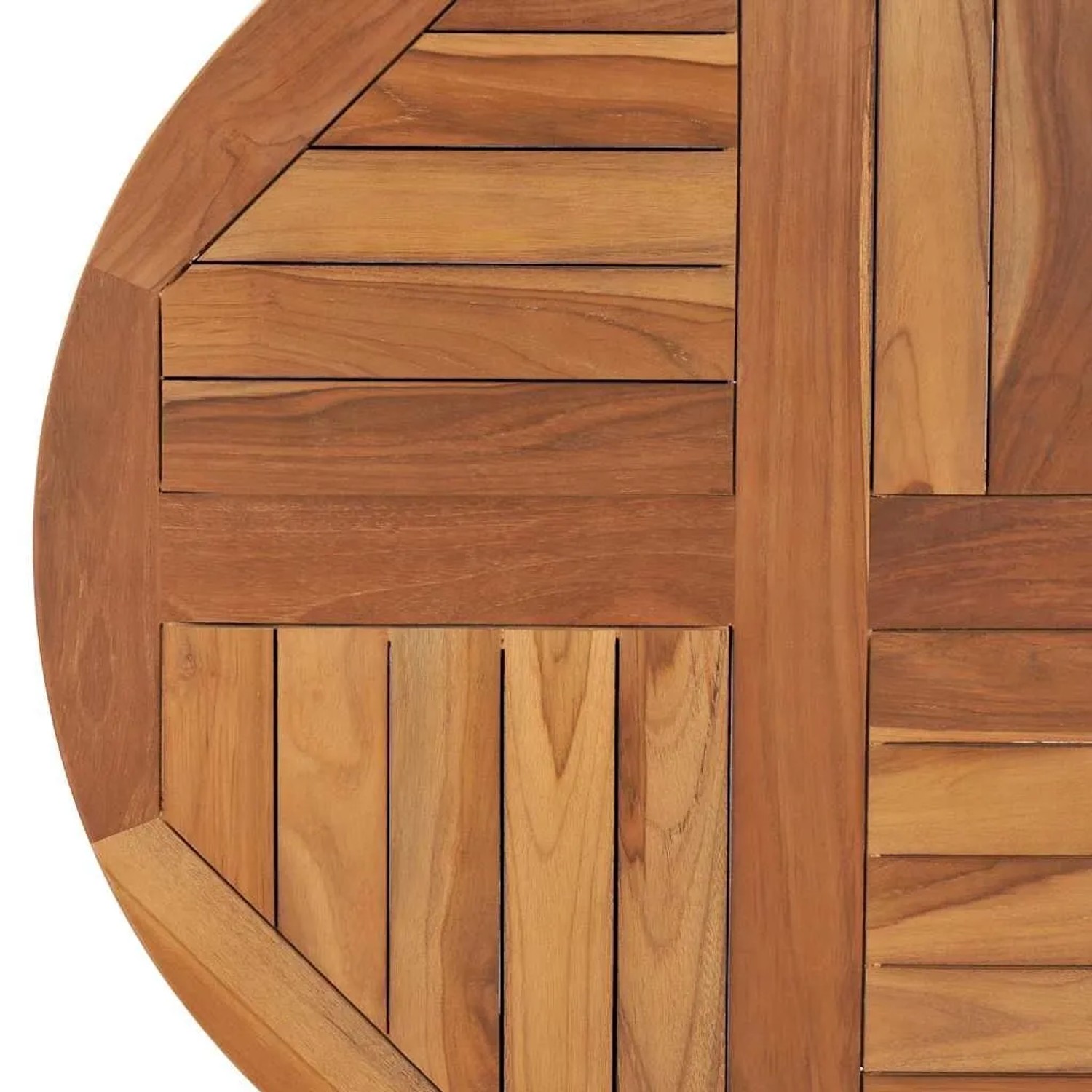 vidaXL Tischplatte Massivholz Teak Rund 2,5 cm 70 cm 48985_6