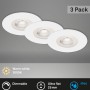 Brilo LED-Einbauleuchten Kulana, 3er-Set, dimmbar, weiß. Ideal für Bad & Wohnraum.