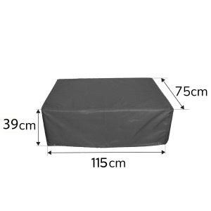 PegasoMarine Schutzhülle 75x115x39 cm für Gartentisch, wetterfeste Gartenmöbel Abdeckung in Grau.