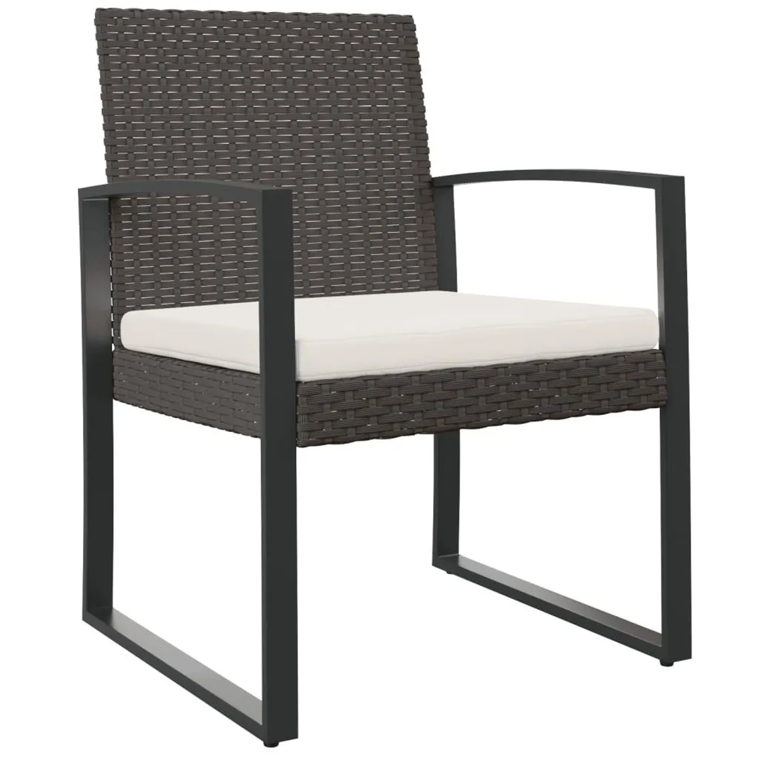 vidaXL Garten-Esszimmerstühle 2 Stk Braun PP-Rattan 360204