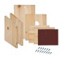 Relaxdays Nistkasten Bausatz, 2er Set aus Tannenholz, Natur, mit Montagematerial.