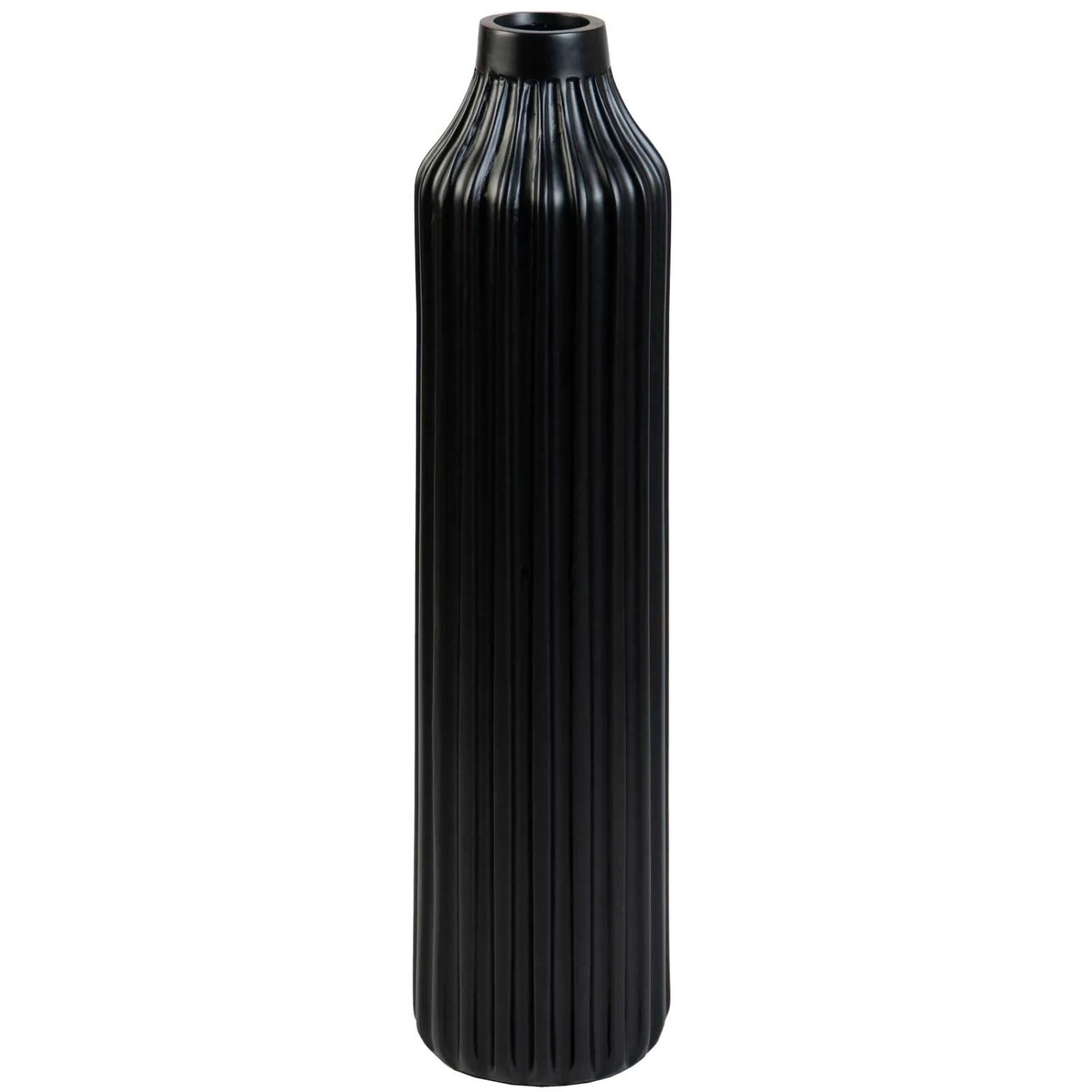 Vivanno Bodenvase Verto 20 cm x 20 cm x 80 cm Wellenschwarz