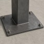 SOTECH Anschweißplatte, 150x150 mm, schwarzer Stahl, mit Pfosten verschweißt und auf Beton verschraubt. Für Pfostenträger.