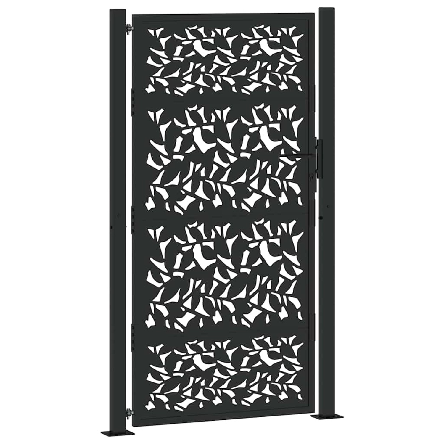 vidaXL Gartentor Schwarz 105 x 180 cm Stahlblatt-Design 4100962 günstig online kaufen