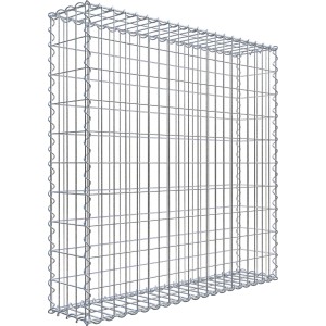 Gabiona Gabionenkorb, 100x100x20 cm, Maschenweite 5x10 cm, Drahtkorb für Einfassungen und Mauersysteme.