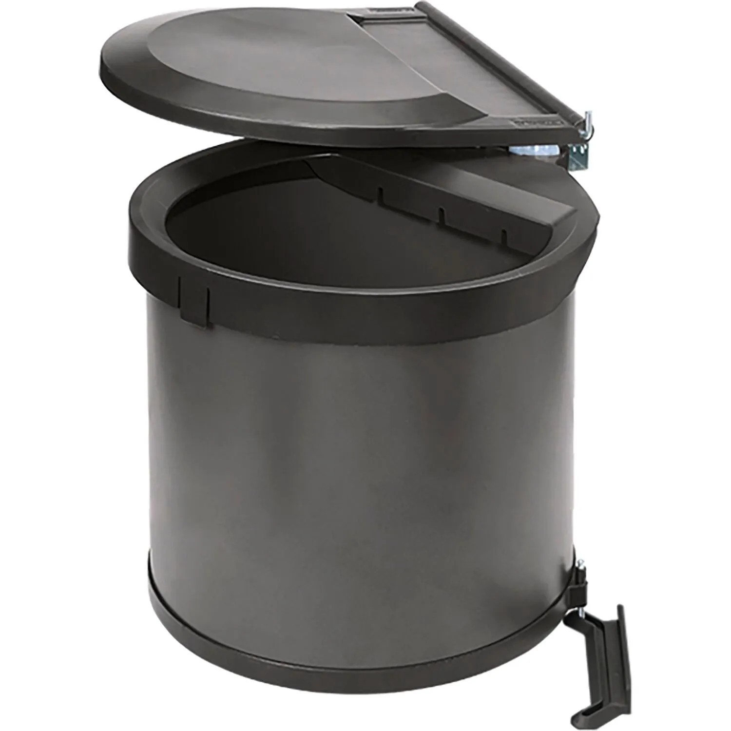 Peka Einbaumülleimer mit Deckel & Abfallsackhalterung Müllboy Big 2 Ausschwenkbar Stahlblech Anthrazit