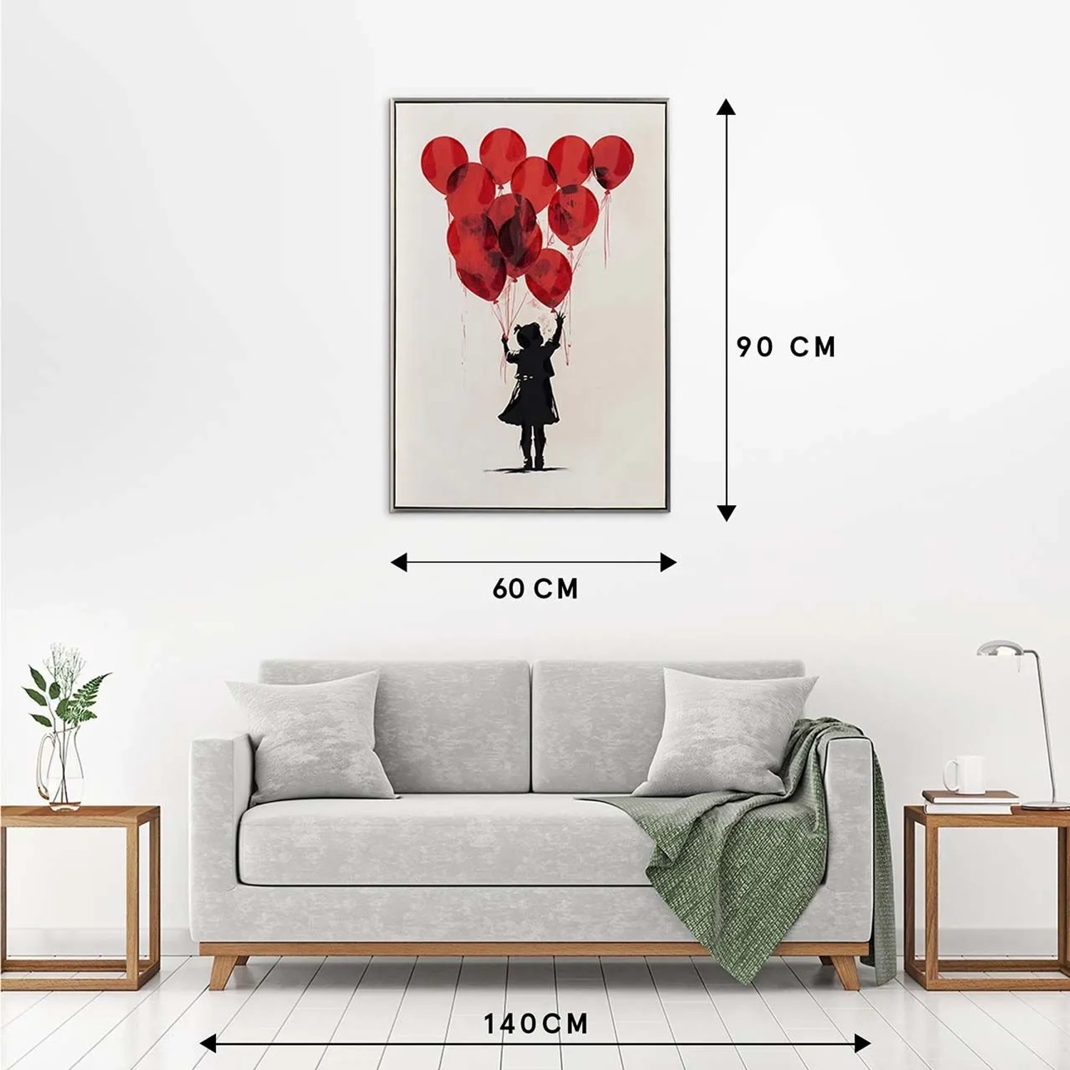 Art Universe Leinwandbild Balloon Girl 60 x 90 cm