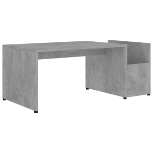 vidaXL Couchtisch, Betongrau, 90x45x35 cm, Holzwerkstoff, mit offenem Fach.