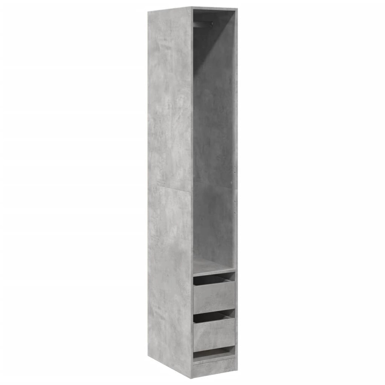 vidaXL Kleiderschrank Betongrau 30x50x200 cm Holzwerkstoff 3307741 günstig online kaufen