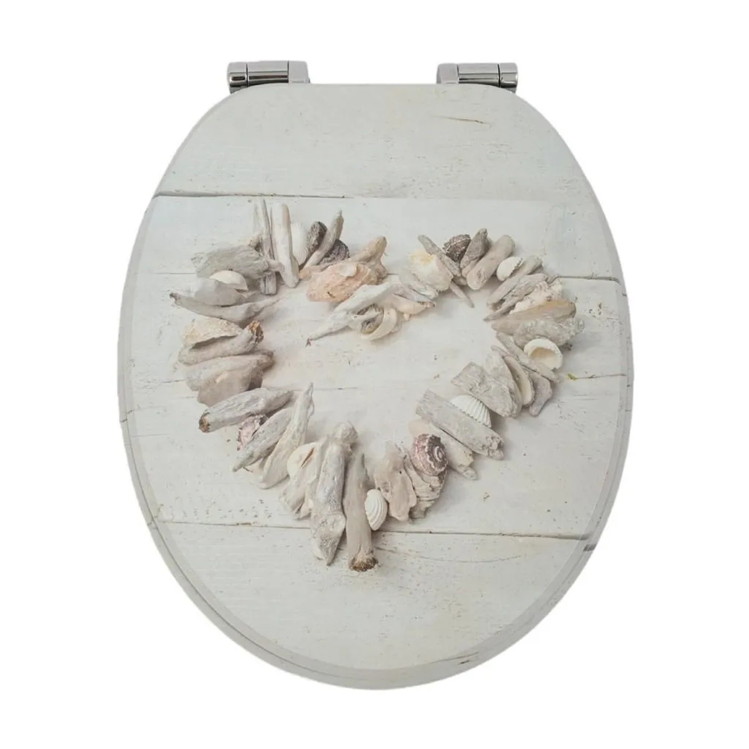 Sinobath WC-Sitz Oval mit Softclosing Maritimes Herz