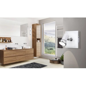 Eglo Tamara 1 Spotleuchte, 1-flammig, weiß-chrom, 3W, für Bad und Wohnraum.