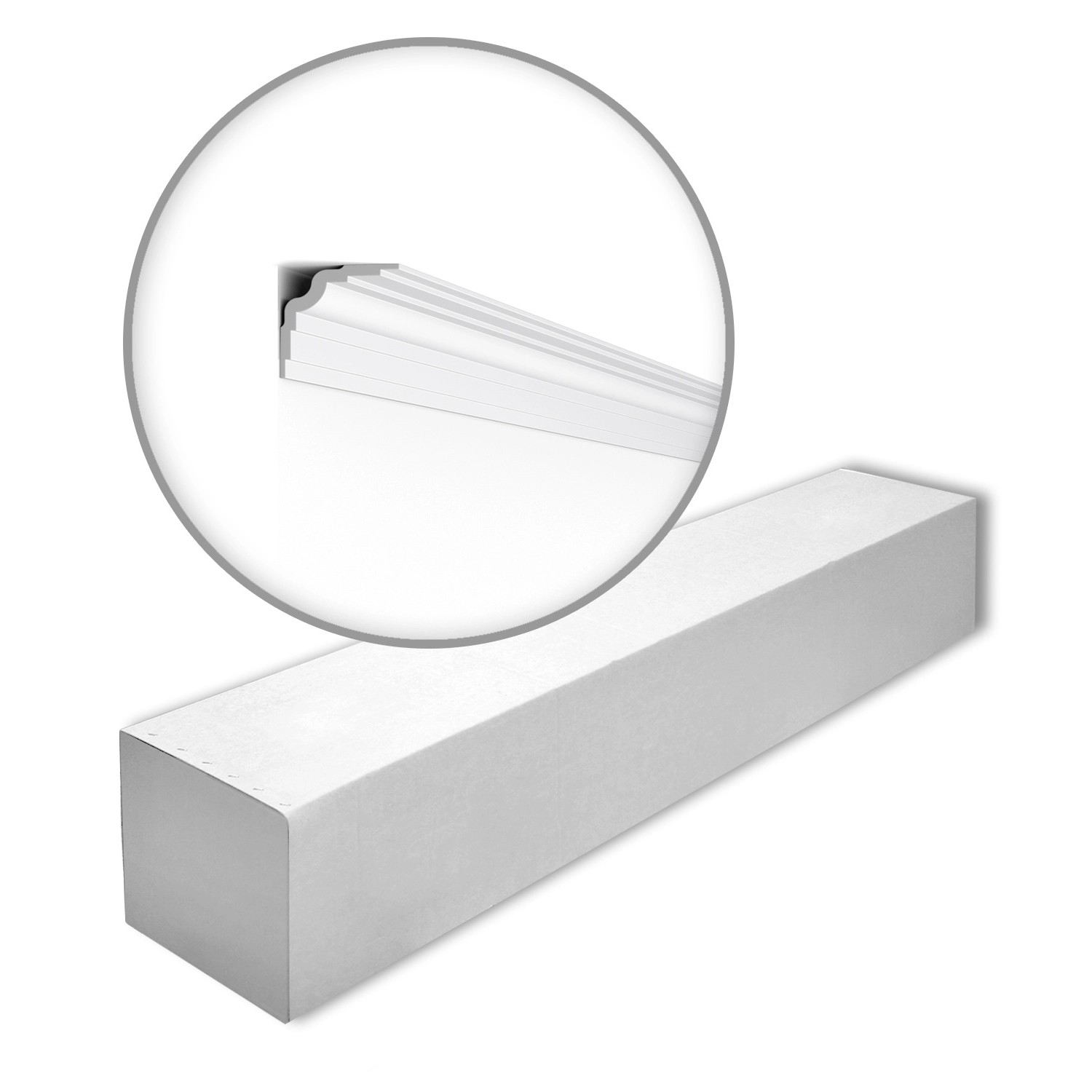 NOEL & MARQUET NMC WT25-Box WALLSTYL Eckleisten 1 Karton Set mit 13 Stuckleisten 26 m Weiß