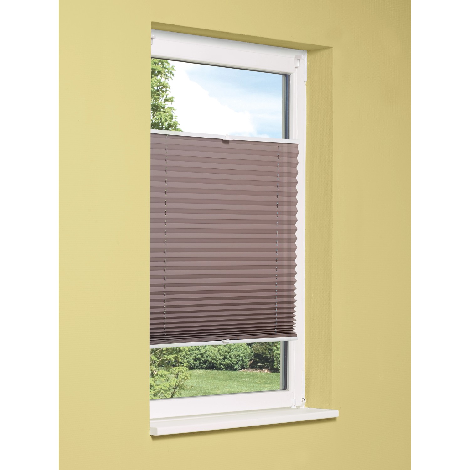 Hitzeschutz Plissee Toledo 105 cm x 130 cm Grau
