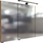 Held Möbel Spiegelschrank Florenz 100 cm in Wotaneiche mit LED-Leuchte für Badezimmer.