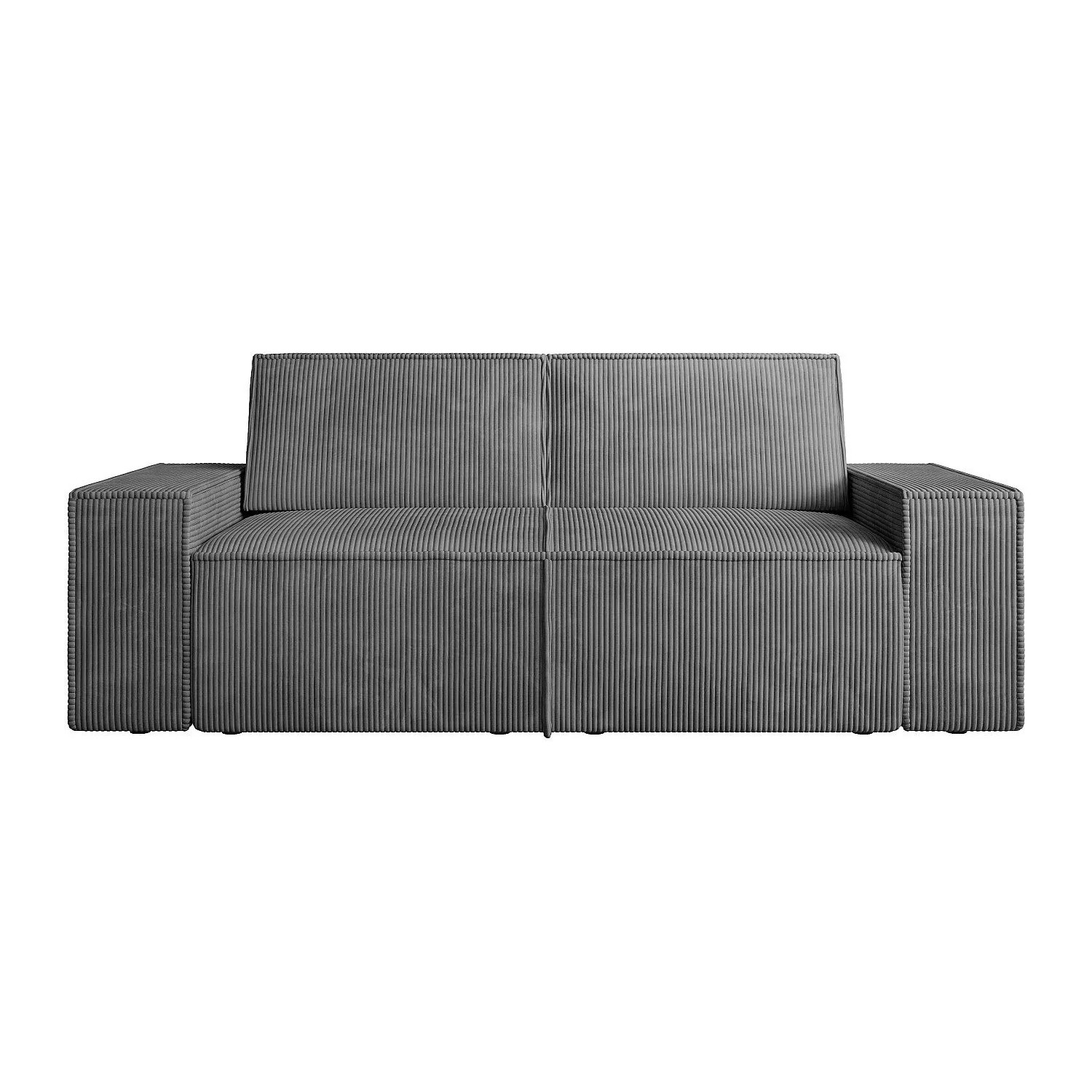 Vente-unique Sofa Ohne Schlafmöglichkeit Amelia Anthrazitgrau 210 cm