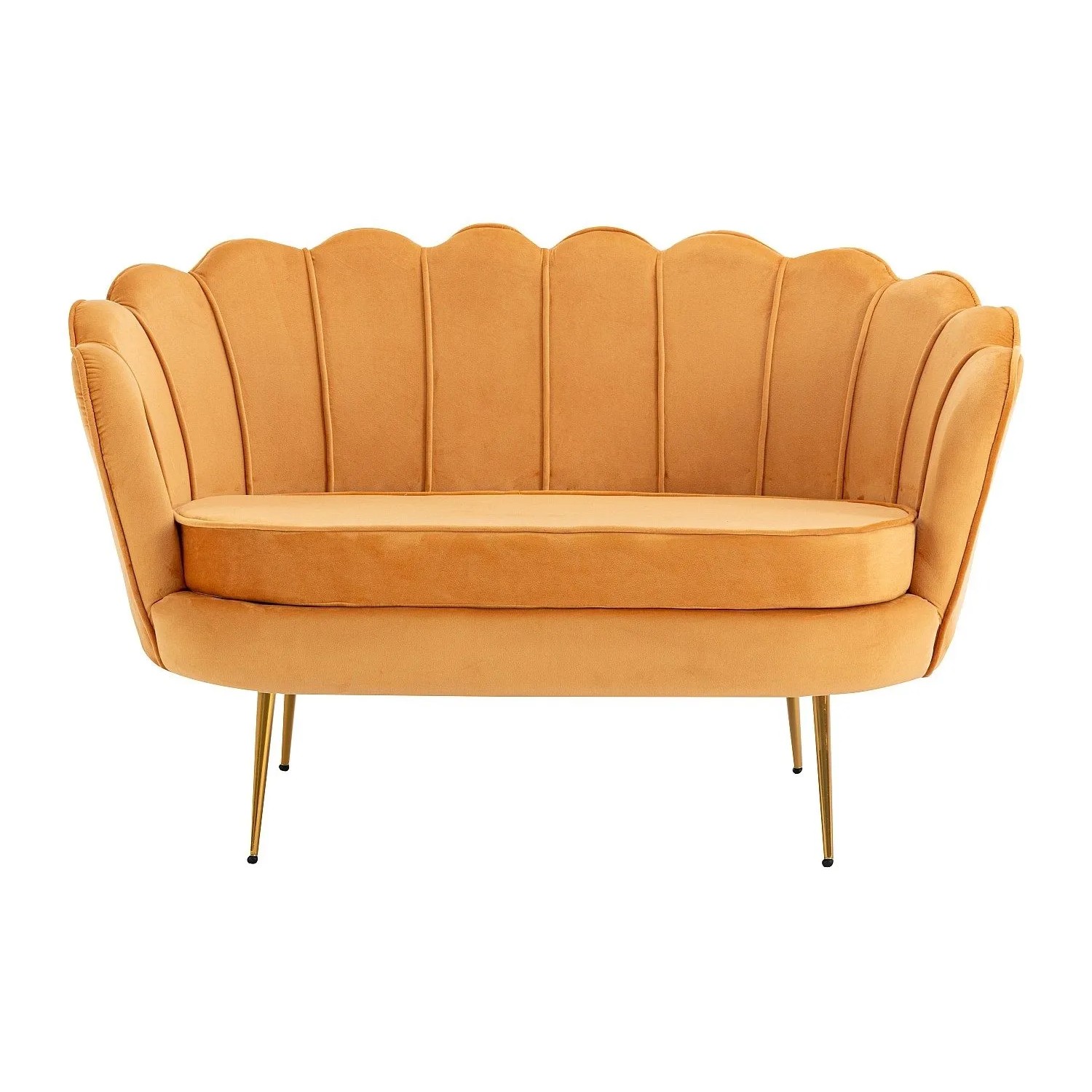 Vente-unique Sofa Ohne Schlafmöglichkeit Dandelion Senffarben 124 cm