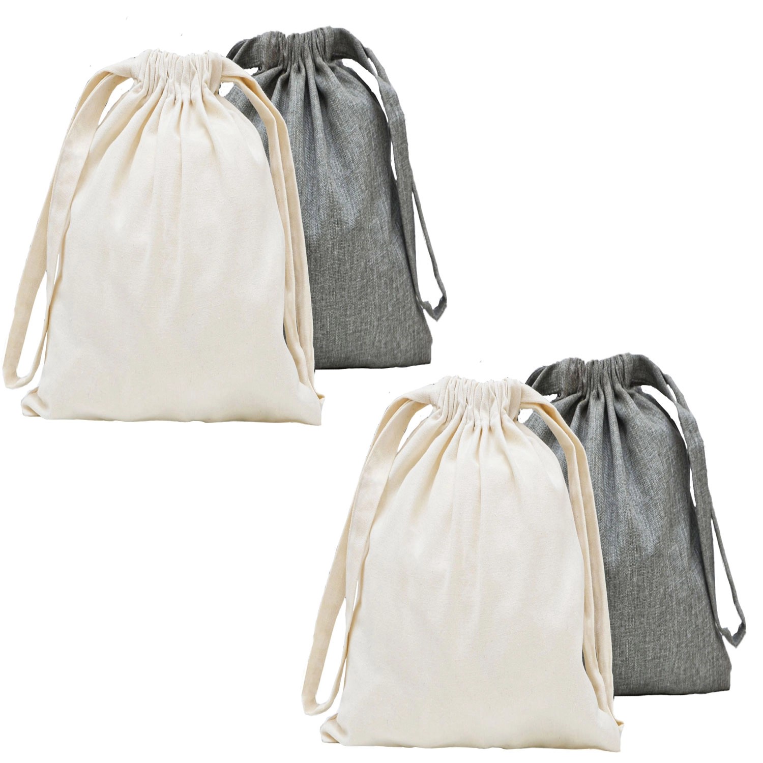 DuneDesign 4 Leinen Look Packbeutel 32 x 32 cm