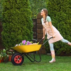 Relaxdays Schubkarrenrad Vollgummi Schwarz Pannensicher 4.80/4.00-8 1,8 kg