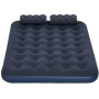 Outsunny Luftmatratze, blau, beflockter Kunststoff, für Camping & Gästebett. Komfortable Doppel-Luftmatratze.