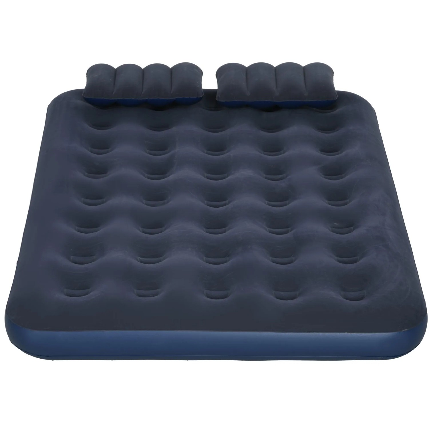 Outsunny Luftmatratze, blau, beflockter Kunststoff, für Camping & Gästebett. Komfortable Doppel-Luftmatratze.