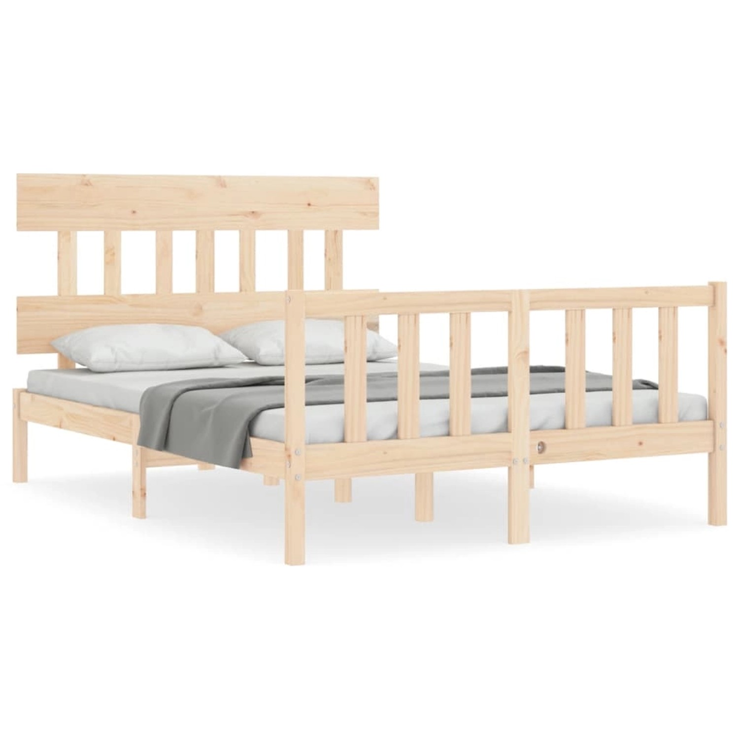 vidaXL Massivholzbett ohne Matratze 140x200 cm Kiefernholz 3193336 günstig online kaufen