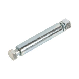 Achse für Einbauräder, 89 mm, mit Schraube, Mutter und Federring. Zubehör für Rollen und Räder.