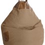 Sandfarbener Sitting Point Sitzsack Jamie, 220 l, mit Tragegriff und Seitentasche.