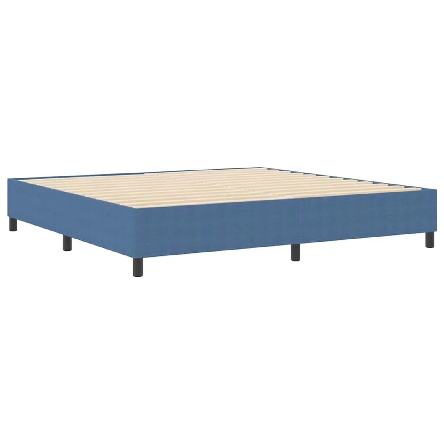 vidaXL Boxspringbett Blau 200 x 200 cm Cordstoff 3337430 günstig online kaufen