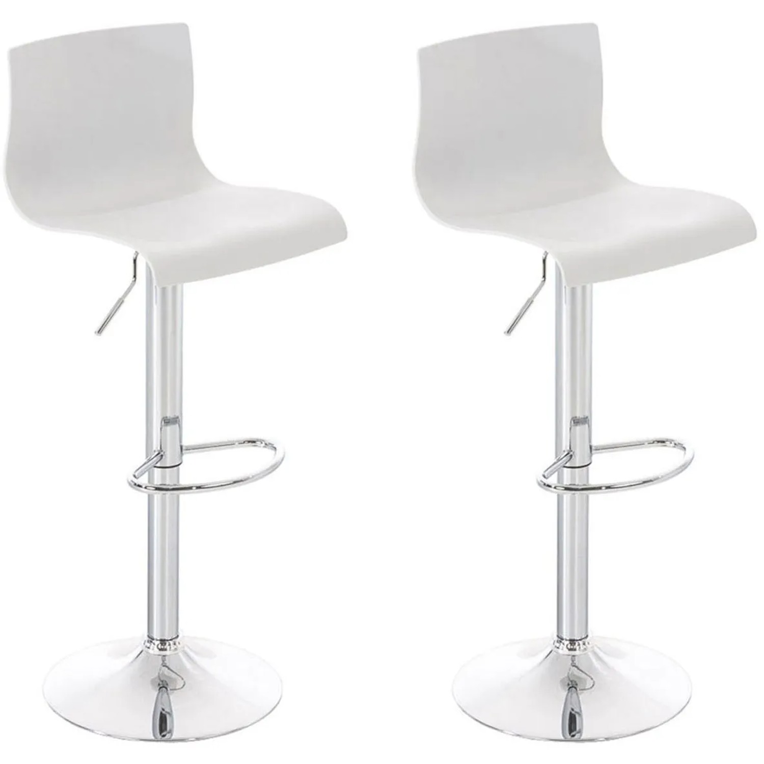 CLP 2er Set Barhocker Hover Kunststoff Weiß