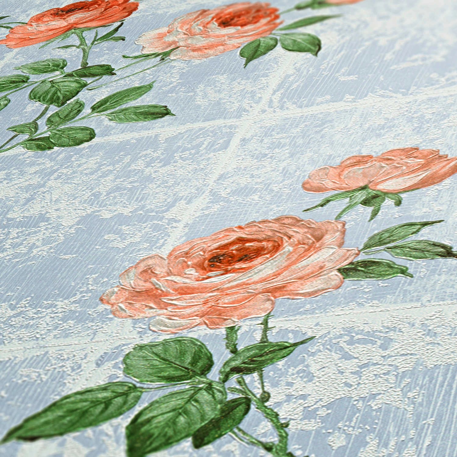 Tadessi Tapete Blumen Carlos M1 No 2526 Vliestapete Rot Grün Floral Klassik günstig online kaufen