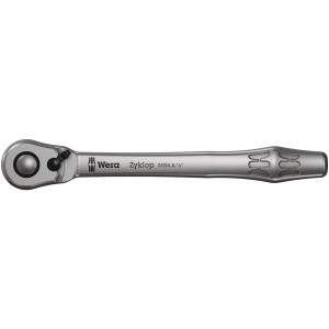Wera Zyklop Metal-Knarre 8004 A mit Umschalthebel und 6,3 mm (1/4)-Antrieb.