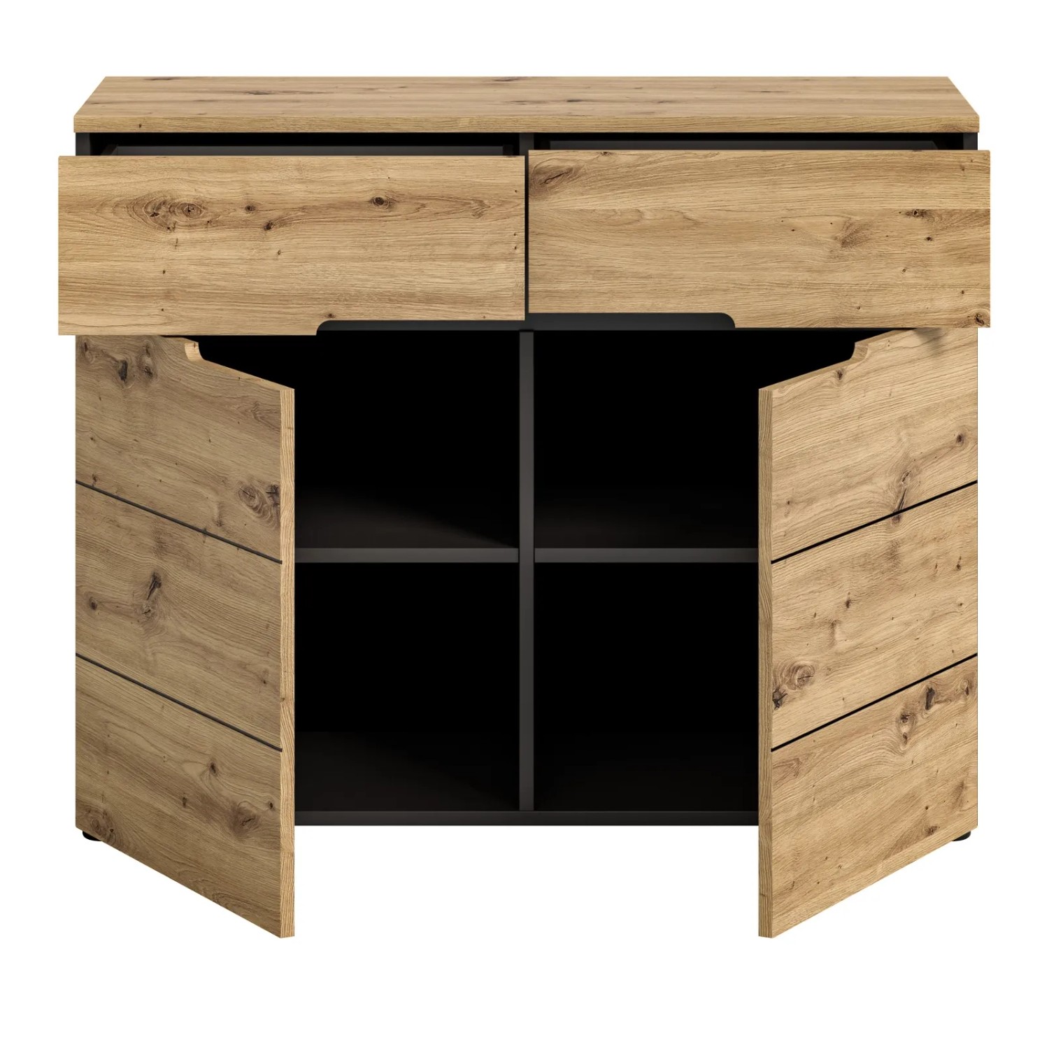 Inn.Furn Kommode Eiche Grau 100 cm mit Soft-Close Cooper_9