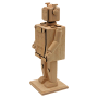 Dekohelden24 Holz Spardose Roboter Roboterspardose Sparfigur Spardose Sparbüchse Kinderspardose Kindersparschwein zum Bemalen L/B/H 10 x 10 x 28 cm_3