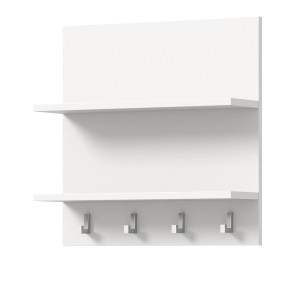 Inn.Furn Wandregal mit Haken in Weiß 52 x 52 cm SystemX