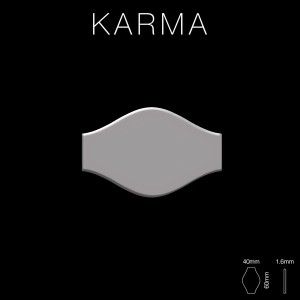 Edelstahl Mosaikfliese Marine Gebürstet Grau, Karma-Design. Metallfliese für Bad, Küche & Wohnbereich.